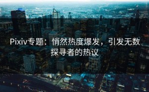 Pixiv专题：悄然热度爆发，引发无数探寻者的热议