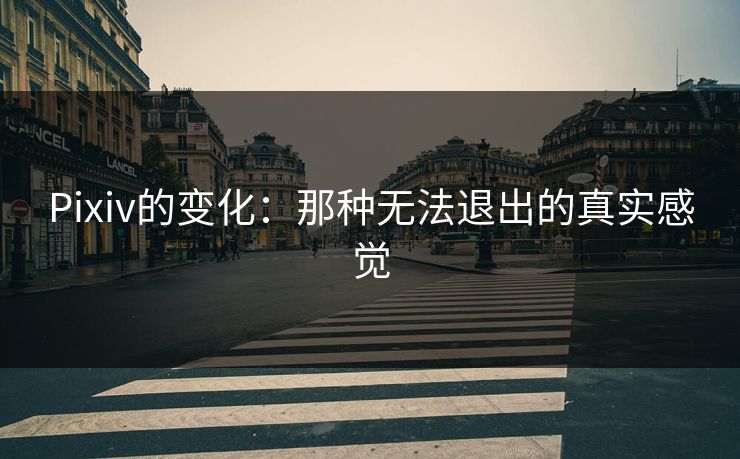 Pixiv的变化：那种无法退出的真实感觉