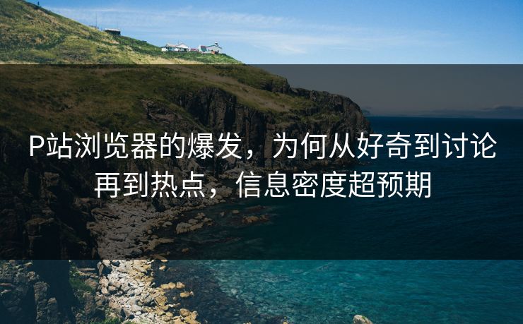 P站浏览器的爆发，为何从好奇到讨论再到热点，信息密度超预期